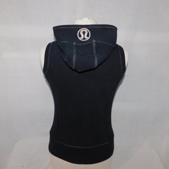 Lululemon Limited Edition Womens 6 Black Scuba Hoodie Vest **READ - Picture 7 of 11